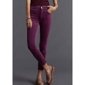 Purple Anthropologie Pilcro High-Rise Skinny Cordoroy Pants (excellent cond)